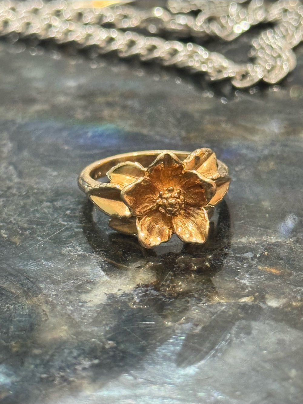 James Avery Gold Floral Ring with Sculpted Petals